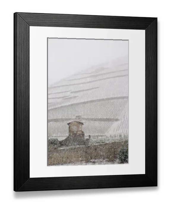 Framed Print : Small tool shed. The Hermitage vineyards on the hill behind the city Tain-lAiHermitage Framed Print : Small tool shed. The Hermitage vineyards on the hill behind the city Tain-lAiHermitage