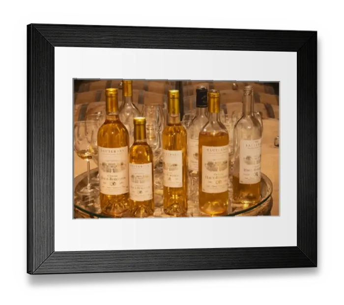 Framed Print : A collection of bottles of different sizes - Chateau Haut Bergeron, Sauternes, Bordeaux Framed Print : A collection of bottles of different sizes - Chateau Haut Bergeron, Sauternes, Bordeaux