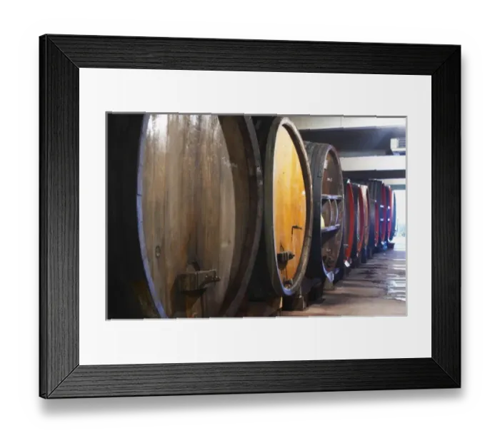 Framed Print : Domaine d Aupilhac. Montpeyroux. Languedoc. Barrel cellar. France. Europe Framed Print : Domaine d Aupilhac. Montpeyroux. Languedoc. Barrel cellar. France. Europe