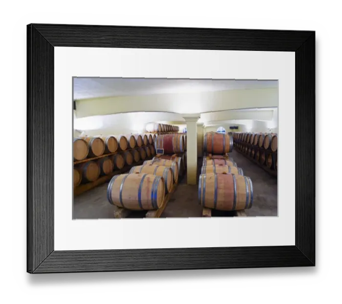 Framed Print : Domaine Haut-Lirou in St Jean de Cuculles. Pic St Loup. Languedoc. Barrel cellar Framed Print : Domaine Haut-Lirou in St Jean de Cuculles. Pic St Loup. Languedoc. Barrel cellar