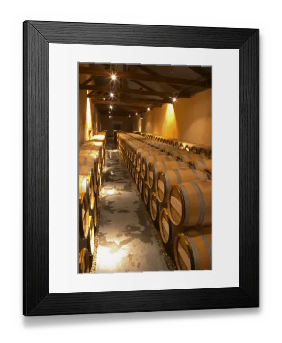 Framed Print : In the barrel ageing cellar: rows of barriques Chateau Kirwan, Cantenac Margaux Medoc Framed Print : In the barrel ageing cellar: rows of barriques Chateau Kirwan, Cantenac Margaux Medoc