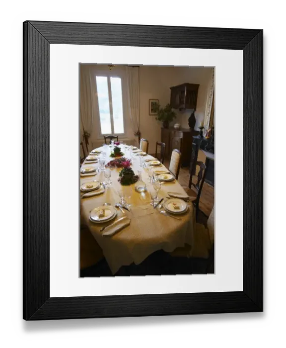 Framed Print : Mas de Perry, Mas Nicot. Terrasses de Larzac. Languedoc. Lunch table set for an opulent meal Framed Print : Mas de Perry, Mas Nicot. Terrasses de Larzac. Languedoc. Lunch table set for an opulent meal