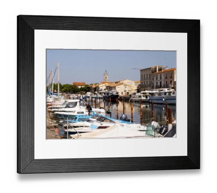 Framed Print : The old harbour. Marseillan. Languedoc. France. Europe