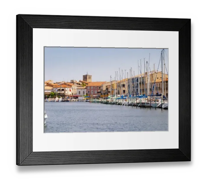Framed Print : The pleasure boat harbour in Meze. Languedoc. France. Europe