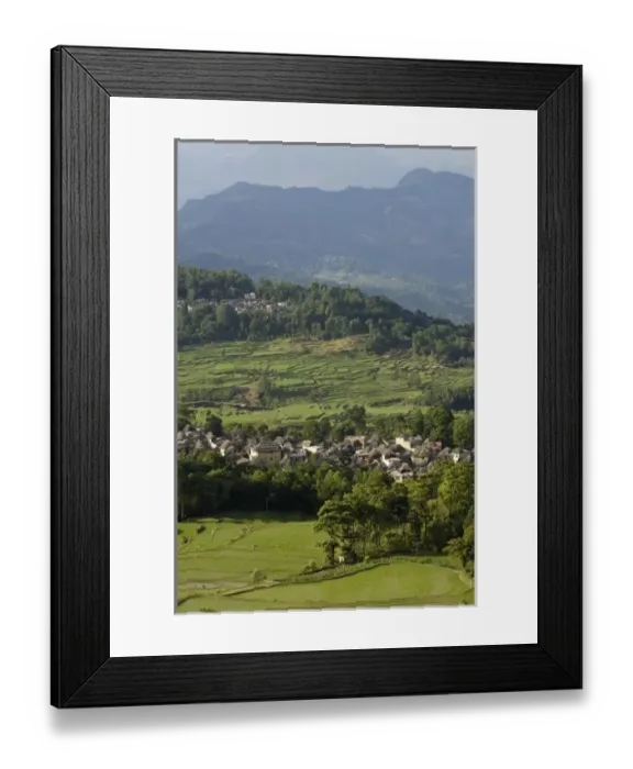 Framed Print : Rice terraces of the Ailao Mountains between the Red River and Vietnam. Honghe Prefecture, Yuanyang