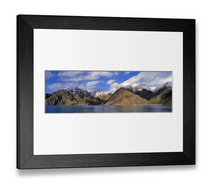 Framed Print : China, Xinjiang, Heavenly Lake. The snow-dappled peaks of Tien Shan Range surround Heavenly Lake Framed Print : China, Xinjiang, Heavenly Lake. The snow-dappled peaks of Tien Shan Range surround Heavenly Lake
