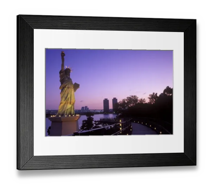 Framed Print : Asia, Japan, Tokyo, Daiba Dawn, Statue of Libery Framed Print : Asia, Japan, Tokyo, Daiba Dawn, Statue of Libery