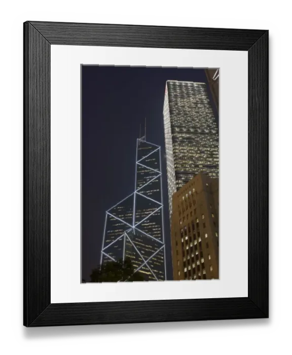 Framed Print : (L to R) Bank of China Tower, Cheung Kong Centre and Sin Hua Bank, Central district Framed Print : (L to R) Bank of China Tower, Cheung Kong Centre and Sin Hua Bank, Central district