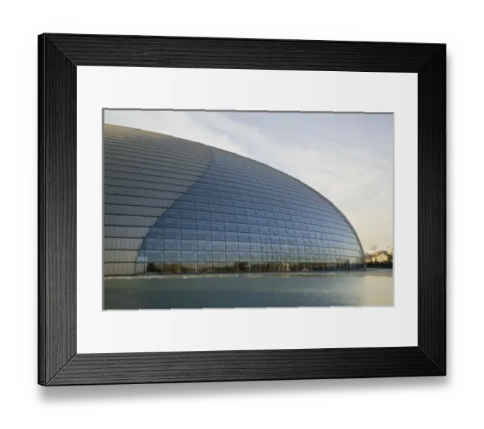 Framed Print : China, Beijing, Tiananmen Square. National Center of Performing Arts (National Grand Framed Print : China, Beijing, Tiananmen Square. National Center of Performing Arts (National Grand