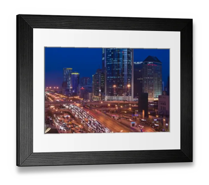 Framed Print : China, Beijing, Chaoyang District. View of Jianguomenwai Dajie and Office Buildings Framed Print : China, Beijing, Chaoyang District. View of Jianguomenwai Dajie and Office Buildings
