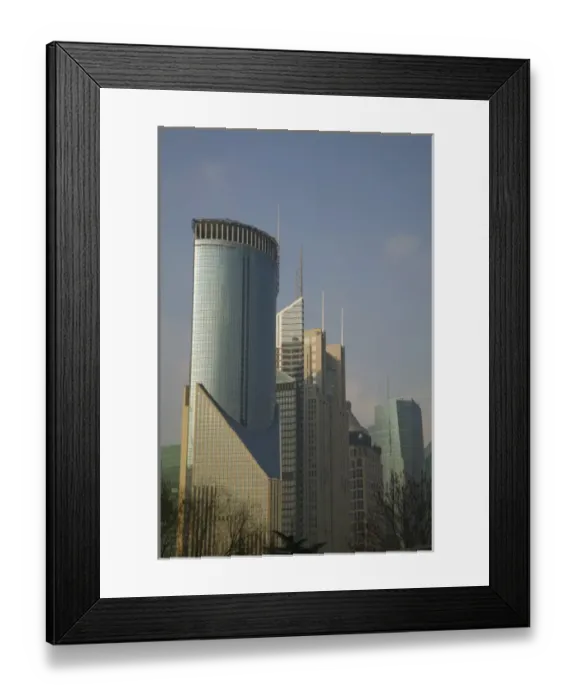 Framed Print : CHINA, Shanghai. Pudong District- Pudong Highrises / Late Afternoon Framed Print : CHINA, Shanghai. Pudong District- Pudong Highrises / Late Afternoon