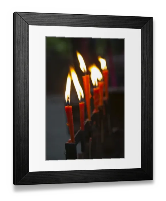Framed Print : CHINA, Chongqing Province, Fengdu. Fengdu Ghost City / Mingshan- Temple Candles Framed Print : CHINA, Chongqing Province, Fengdu. Fengdu Ghost City / Mingshan- Temple Candles