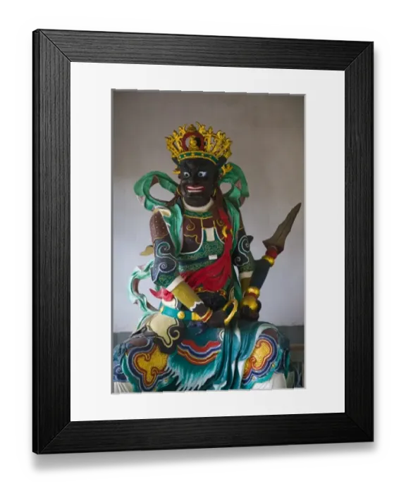 Framed Print : CHINA, Yunnan Province, Kunming. Bamboo Temple (15th century / restored in 1890)- Temple Statue Framed Print : CHINA, Yunnan Province, Kunming. Bamboo Temple (15th century / restored in 1890)- Temple Statue