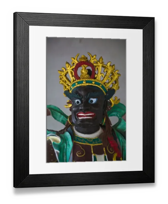 Framed Print : CHINA, Yunnan Province, Kunming. Bamboo Temple (15th century / restored in 1890)- Temple Statue Framed Print : CHINA, Yunnan Province, Kunming. Bamboo Temple (15th century / restored in 1890)- Temple Statue