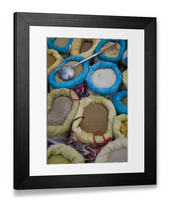 Framed Print : CHINA, Yunnan Province, Xizhou. Xizhou town market- grains for sale Framed Print : CHINA, Yunnan Province, Xizhou. Xizhou town market- grains for sale