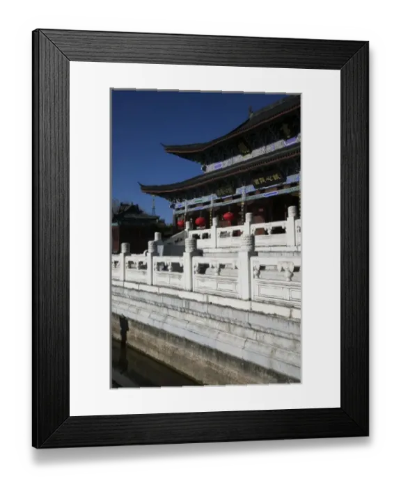 Framed Print : CHINA, Yunnan Province, Lijiang. Old Town, Exterior detail of the Mu Family Mansion Framed Print : CHINA, Yunnan Province, Lijiang. Old Town, Exterior detail of the Mu Family Mansion