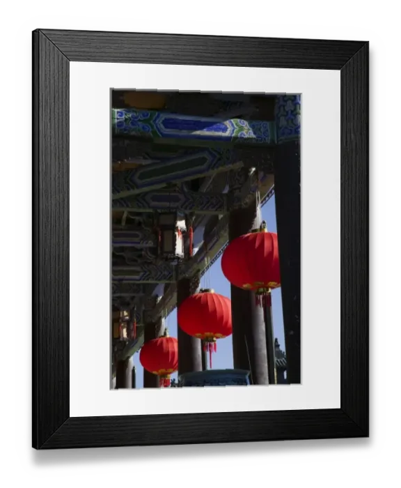 Framed Print : CHINA, Yunnan Province, Lijiang. Old Town, Red Lanterns at the Mu Family Mansion Framed Print : CHINA, Yunnan Province, Lijiang. Old Town, Red Lanterns at the Mu Family Mansion