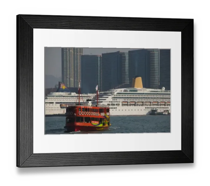 Framed Print : CHINA, Hong Kong. Central, Star Ferry and Victoria Harbour