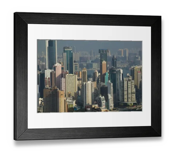 Framed Print : CHINA, Hong Kong. Wanchai and Central Skyline from Stubbs Road overlook Framed Print : CHINA, Hong Kong. Wanchai and Central Skyline from Stubbs Road overlook