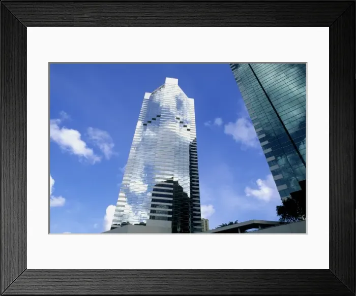 Framed Print : China, Hong Kong, Central, J W Marriott skyscraper