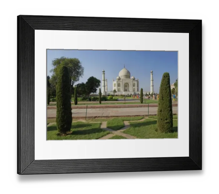 Framed Print : Taj Mahal, a mausoleum located in Agra, India, built by Mughal Emperor Shah Jahan