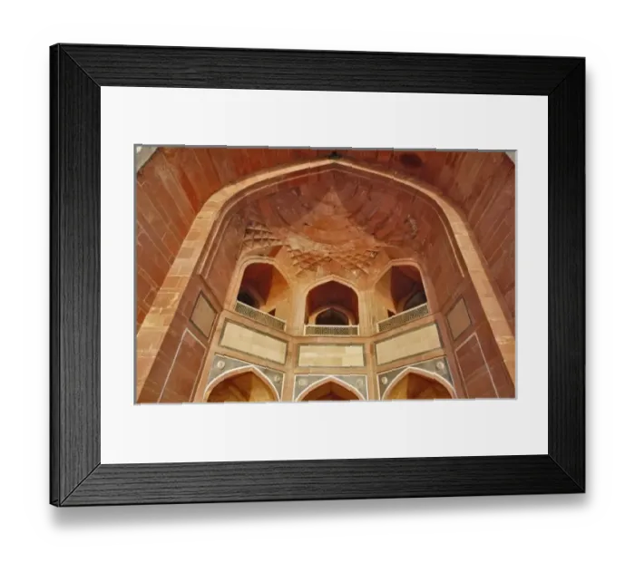 Framed Print : Architectural details, Humayuns Tomb, a complex of Mughal architecture built