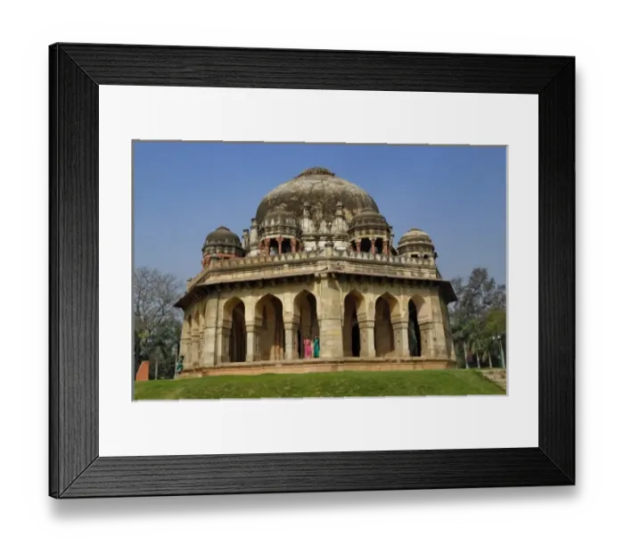 Framed Print : Bara Gumbad Mosque, Lodhi Gardens, Delhi, India