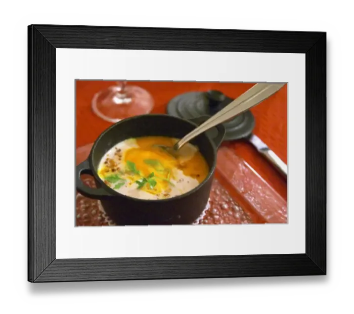 Framed Print : Carcassonne. At the Restaurant Auberge des Lices. Languedoc. Black cast iron pot Framed Print : Carcassonne. At the Restaurant Auberge des Lices. Languedoc. Black cast iron pot