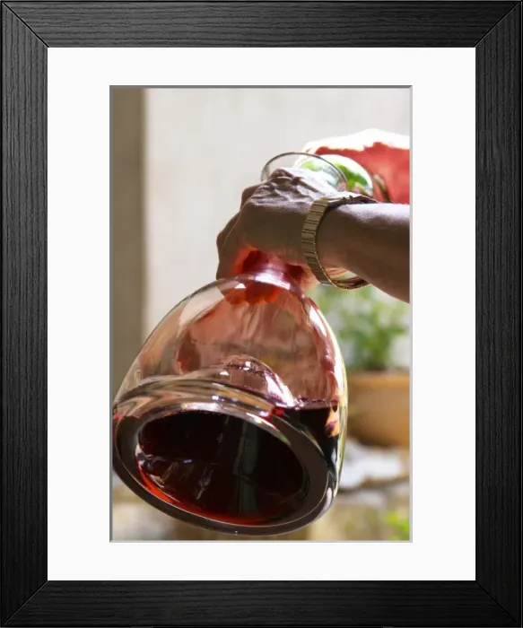 Framed Print : Marlene Soria Domaine Peyre Rose, St Pargoire. Gres de Montpellier. Languedoc. Pouring Framed Print : Marlene Soria Domaine Peyre Rose, St Pargoire. Gres de Montpellier. Languedoc. Pouring