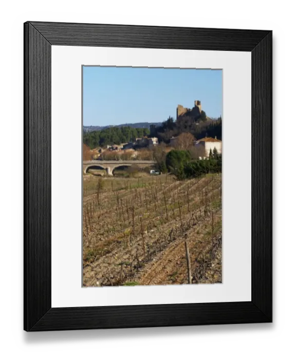 Framed Print : The cathare hilltop chateau in Durban-Corbieres. Fitou. Languedoc. The ruins of a chateau fortress Framed Print : The cathare hilltop chateau in Durban-Corbieres. Fitou. Languedoc. The ruins of a chateau fortress