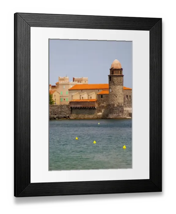 Framed Print : The church Eglise Notre Dame des Anges, our lady of the angels. With its emblematic church tower Framed Print : The church Eglise Notre Dame des Anges, our lady of the angels. With its emblematic church tower