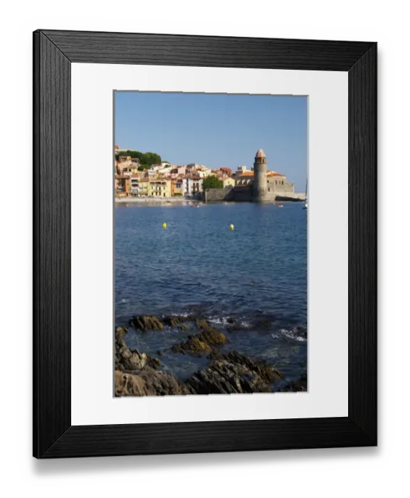 Framed Print : The church Eglise Notre Dame des Anges, our lady of the angels. With its emblematic church tower Framed Print : The church Eglise Notre Dame des Anges, our lady of the angels. With its emblematic church tower