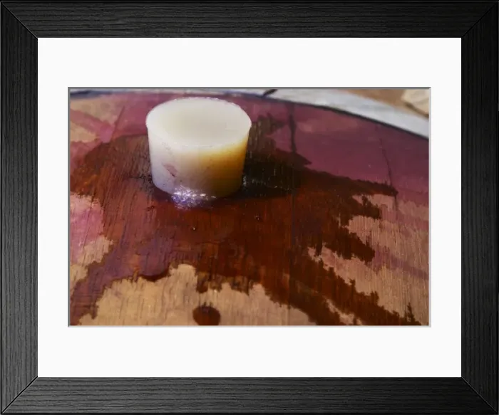 Framed Print : Domaine Jean Louis Denois. Limoux. Languedoc. Barrel cellar. France. Europe. Over-flowing