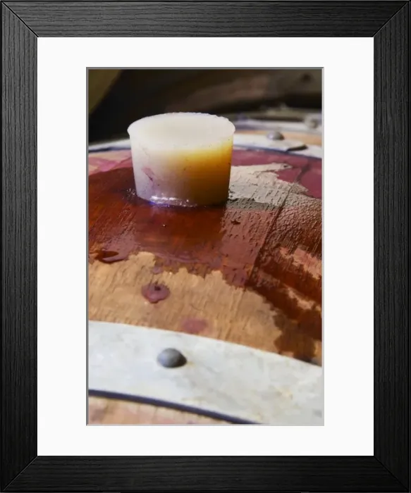 Framed Print : Domaine Jean Louis Denois. Limoux. Languedoc. Barrel cellar. France. Europe. Over-flowing
