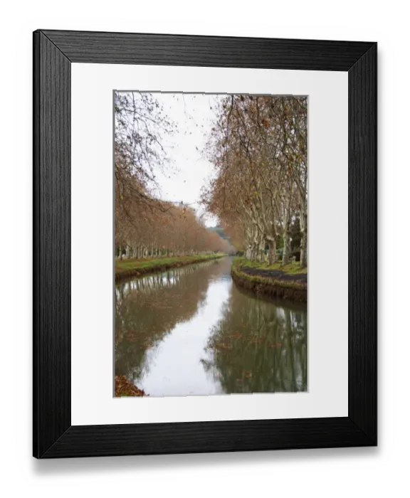Framed Print : Canal du Midi. Argens-Minervois. Languedoc. France. Europe