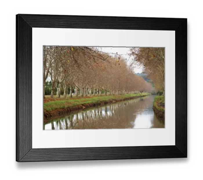 Framed Print : Canal du Midi. Argens-Minervois. Languedoc. France. Europe Framed Print : Canal du Midi. Argens-Minervois. Languedoc. France. Europe
