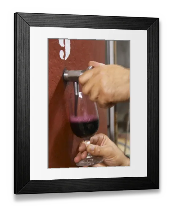Framed Print : Domaine Entretan, J-C and D Plantade in Roubia. Minervois. Languedoc. Painted steel vats Framed Print : Domaine Entretan, J-C and D Plantade in Roubia. Minervois. Languedoc. Painted steel vats
