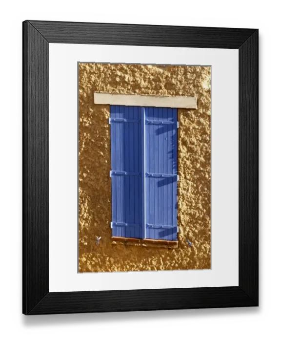 Framed Print : Gruissan village. La Clape. Languedoc. Window. France. Europe