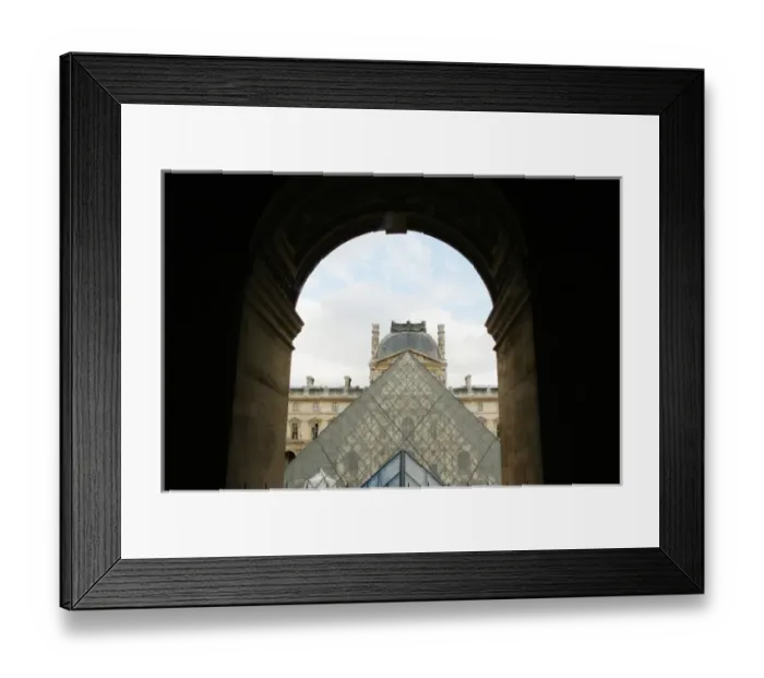 Framed Print : Louvre Museum. The large glass pyramid designed by the architect Leo Ming Pei, in 1981 Framed Print : Louvre Museum. The large glass pyramid designed by the architect Leo Ming Pei, in 1981