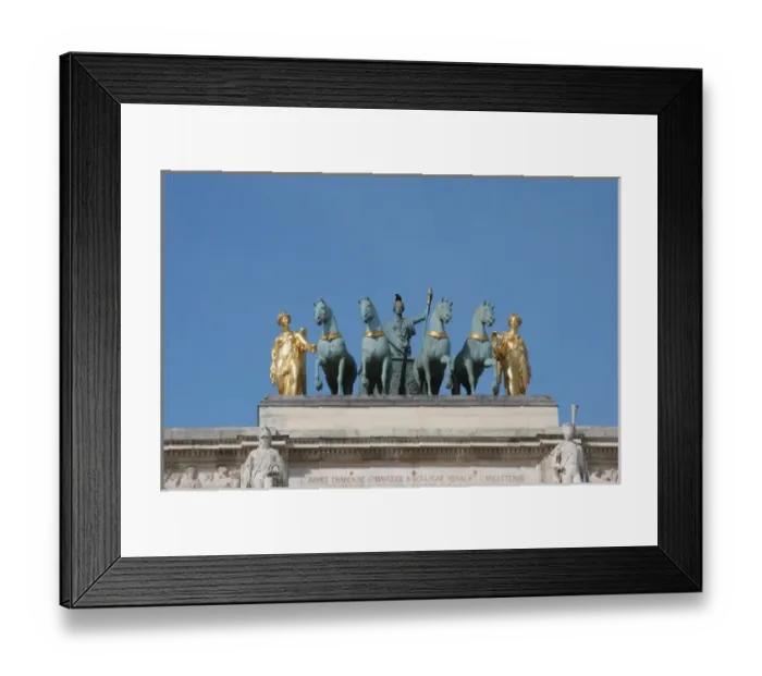Framed Print : Neoclassical Art. Arc de Triomphe du Carrousel. Carrousel quadriga by Baron Francois