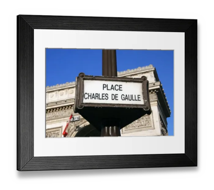 Framed Print : Square Place Charles De Gaulle. Paris, France