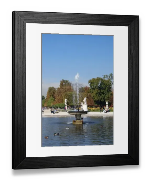 Framed Print : The Tuileries Garden. Small lake. Paris, France Framed Print : The Tuileries Garden. Small lake. Paris, France