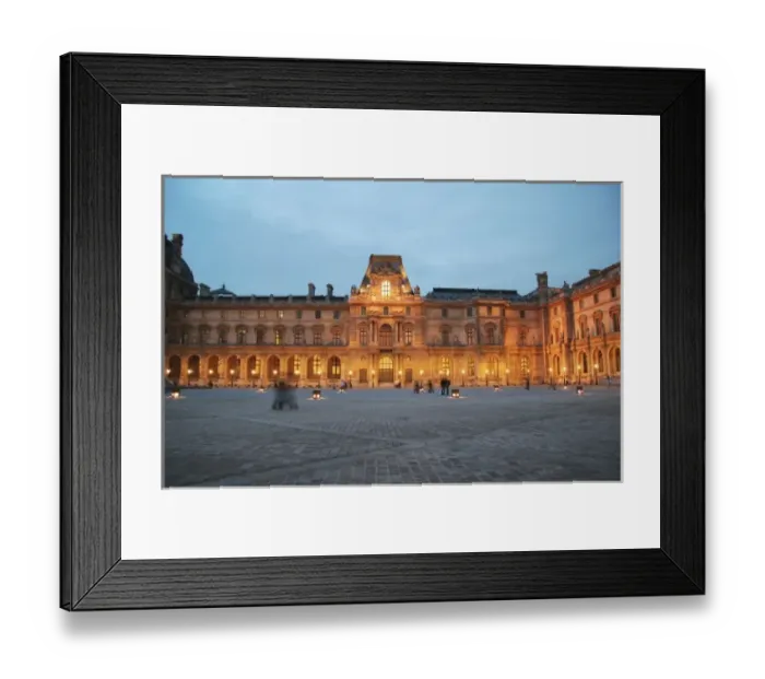 Framed Print : View of Louvre Museum at night. Paris, France Framed Print : View of Louvre Museum at night. Paris, France