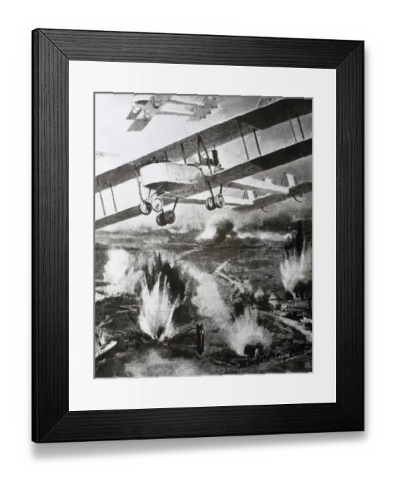 Framed Print : WORLD WAR I (1914-1918). Aerial bombardments by Italian planes on French territory Framed Print : WORLD WAR I (1914-1918). Aerial bombardments by Italian planes on French territory