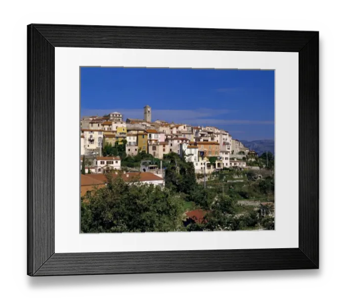 Framed Print : Europe, France, St. Jeanette. St. -Jeanette is perched on Baou de St. -Jeanette above Framed Print : Europe, France, St. Jeanette. St. -Jeanette is perched on Baou de St. -Jeanette above