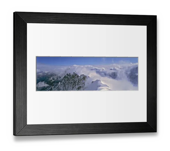 Framed Print : Europe, France, Chamonix. Aiguilles du Midi tower above Chamonix in France Framed Print : Europe, France, Chamonix. Aiguilles du Midi tower above Chamonix in France