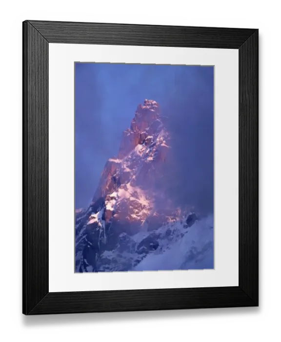 Framed Print : Europe, France, Chamonix. Clouds sift past the steep flanks of Aiguilles du Midi, Chamonix, France Framed Print : Europe, France, Chamonix. Clouds sift past the steep flanks of Aiguilles du Midi, Chamonix, France
