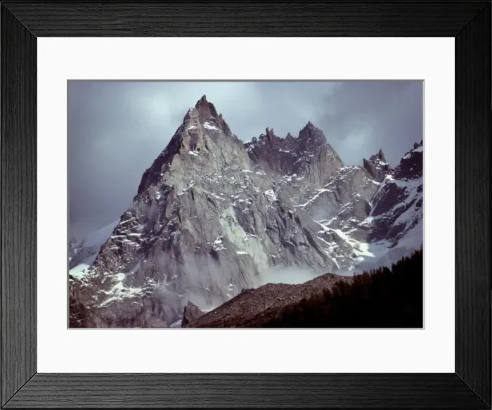 Framed Print : Europe, France, Chamonix. This sharp aiguille is one of hundreds in the Aiguilles