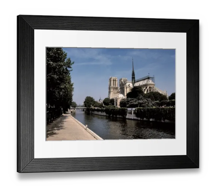 Framed Print : Europe, France, Paris. The Seine River, part of a World Heritage Site, flows near