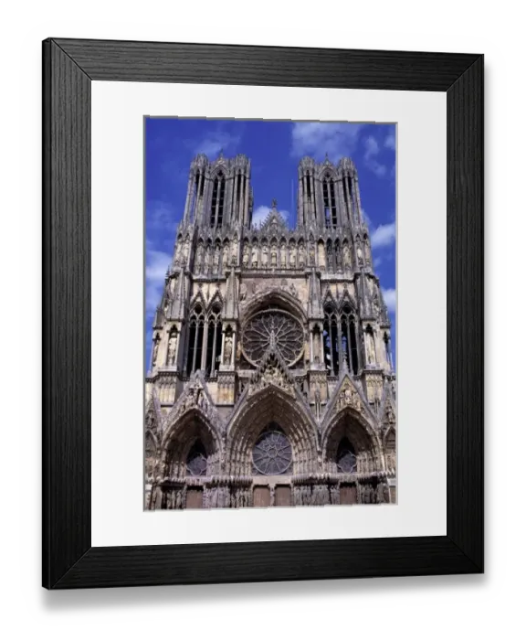 Framed Print : Reims Cathedral, a World Heritage Site, in Marne Department, France, is the traditional Framed Print : Reims Cathedral, a World Heritage Site, in Marne Department, France, is the traditional